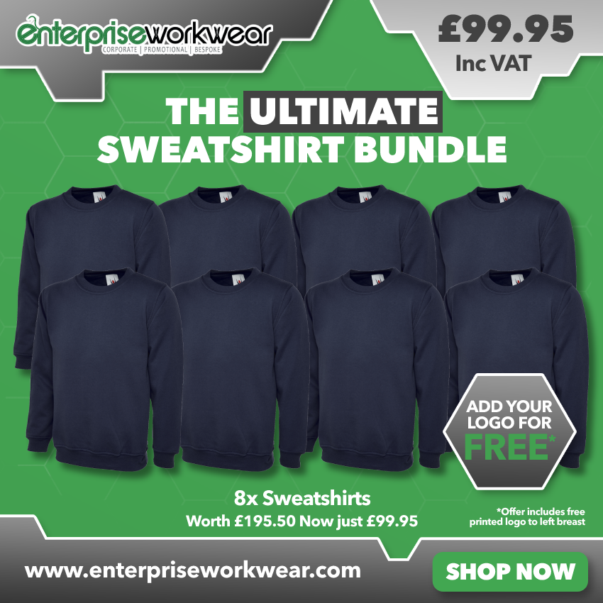 8 x Sweatshirts WITH FREE LOGO